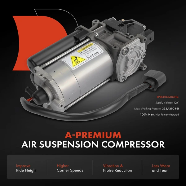 Air Suspension Compressor for Audi e-tron GT 2022-2024 Porsche Taycan 2020-2023