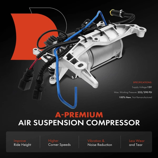 Air Suspension Compressor with Bracket for Audi Q7