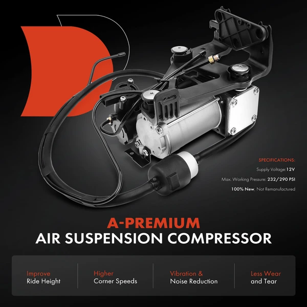 Air Suspension Compressor with Bracket for Jaguar XJ 10-19 XJR 14-17 XJR575 2018