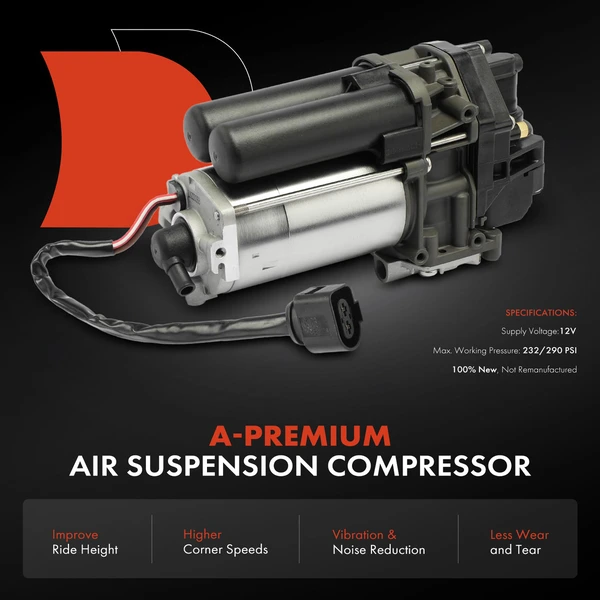 Air Suspension Compressor with Dryer for Audi Q7 Q8 RS Q8 SQ7 Bentley Lamborghini