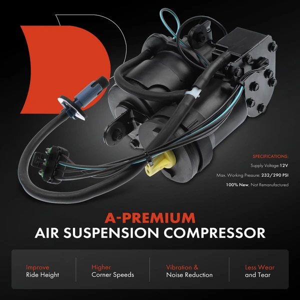 Air Suspension Compressor for Cadillac DeVille Eldorado 93-02 Seville 4.6L 4.9L