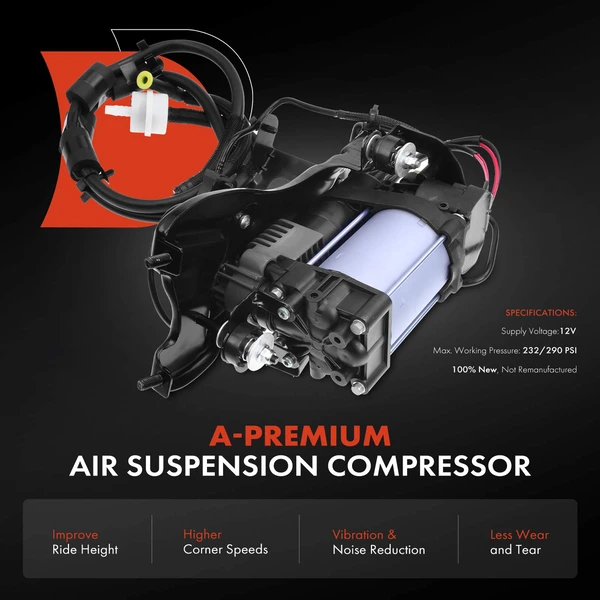 Air Suspension Compressor with Bracket for Jeep Grand Cherokee 2011-2020