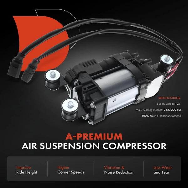 Air Suspension Compressor for Porsche Macan 2015-2018 with Relay