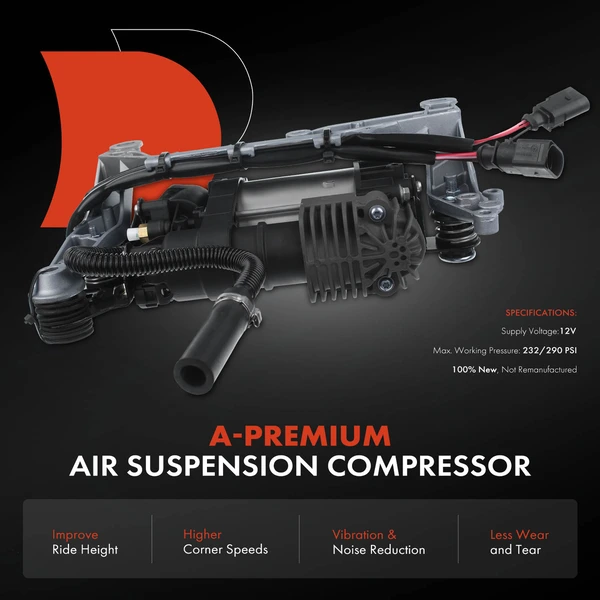 Air Suspension Compressor with Bracket for 2015 Porsche Cayenne