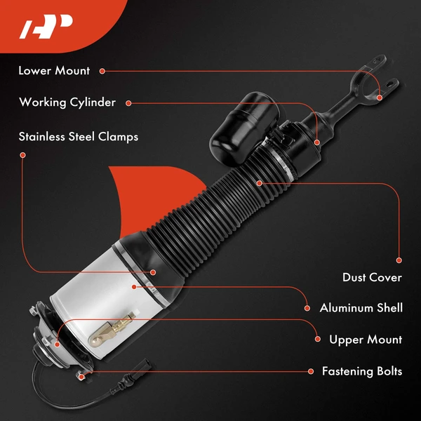 Front Driver Air Suspension Strut for Bentley Continental 2003-2018 VW Phaeton