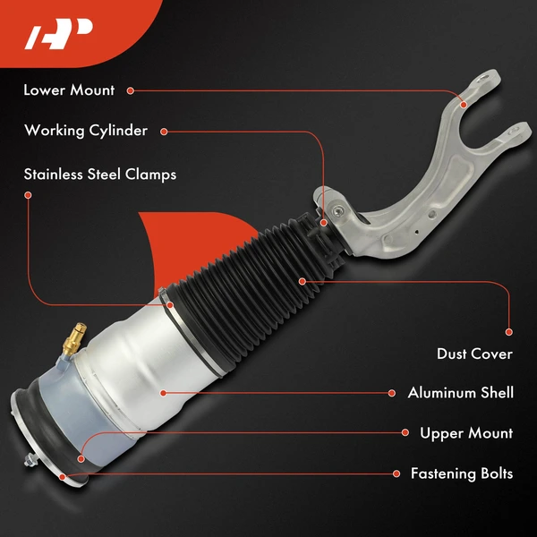 Front Driver or Passenger Air Suspension Strut for Tesla S 2012-2015