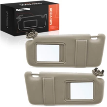 2 Pcs Driver & Passenger Beige Sun Visor with Mirror for 2007-2011 Toyota Camry