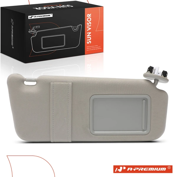 Passenger Gray Sun Visor with Sunroof Mirror for Toyota Camry 2007-2011