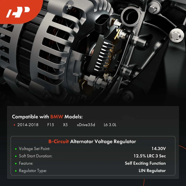 Alternator Regulator for BMW X5 xDrive35d 2014-2018 L6 3.0L 12V