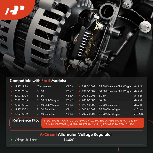 14.8V Alternator Regulator for Ford F-150 F-250 F-250 Super Duty E-150 Lincoln