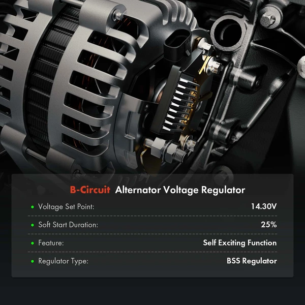 Alternator Regulator for Audi A6 2006-2009 A6 Quattro 2005-2008 V6 3.2L 12 Volt