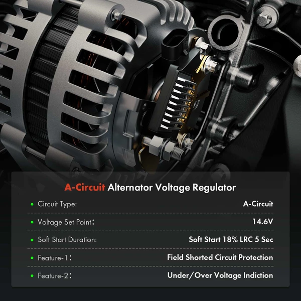 14 V Alternator Voltage Regulator for Volvo S40 2004 L5 2.4L 2.5L