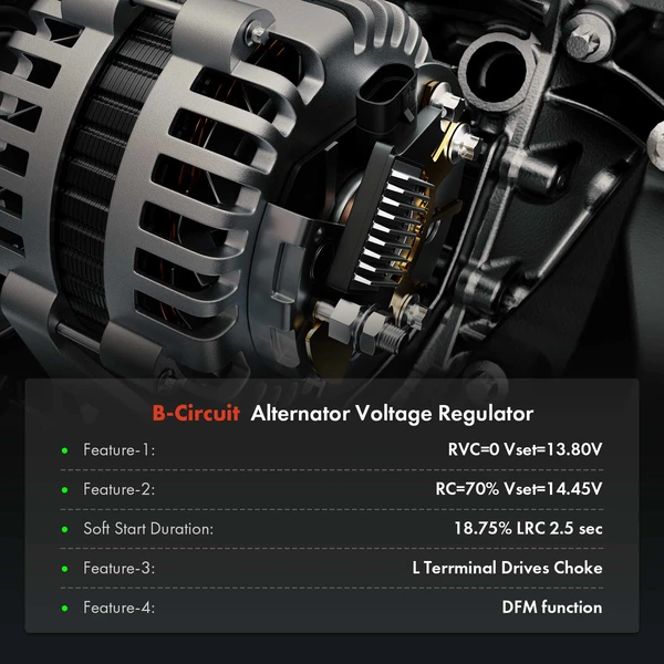 Alternator Voltage Regulator for Chevrolet Tahoe GMC Sierra 1500 Cadillac 13.8V
