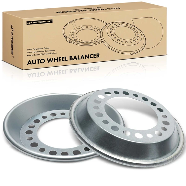 2 Pcs 477 mm Disc Steel Auto Wheel Balancer for Heavy Duty Trucks 22.5" or 24.5" rims