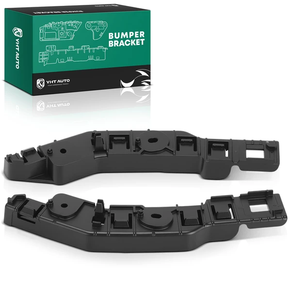 2 Pcs Front Driver & Passenger Plastic Bumper Bracket for Jeep Compass MK MP 2017-2025