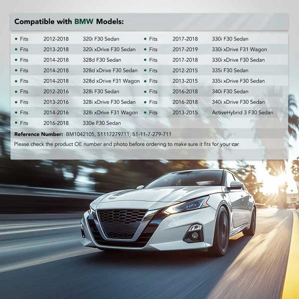 Front Driver Lower Plastic Bumper Cover Support Bracket for BWM F30 F31 3 Series