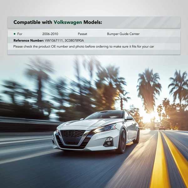 Front Passenger Bumper Bracket Guide Center for 2006-2010 Volkswagen Passat