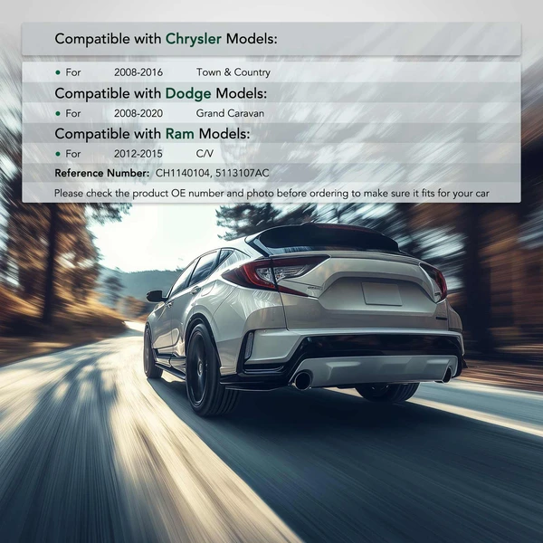 Rear Plastic Bumper Cover Support for Dodge Grand Caravan Ram C V Chrysler