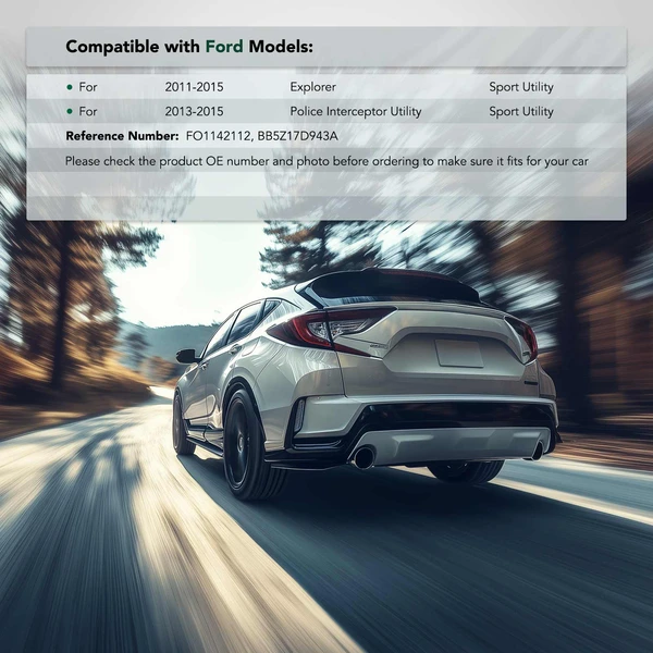 Rear Driver Plastic Bumper Cover Support for Ford Explorer 2011-2015 SUV