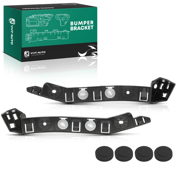 2 Pcs Rear Upper Plastic Bumper Cover Support Rail Bracket for 2017-2025 Jeep Compass