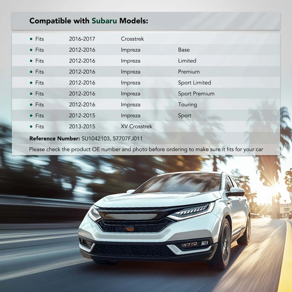 Front Driver Plastic Outer Bumper Cover Bracket for Subaru Impreza XV Crosstrek