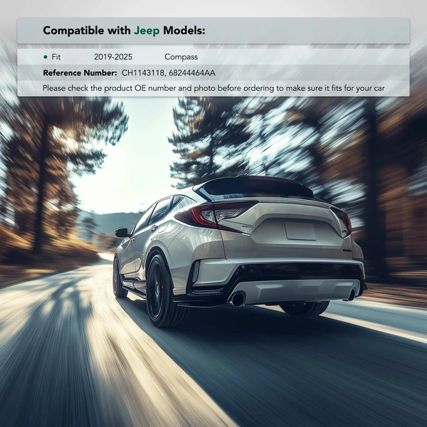 Rear Passenger Plastic Bumper Cover Support Bracket Holder for 2017-2025 Jeep Compass