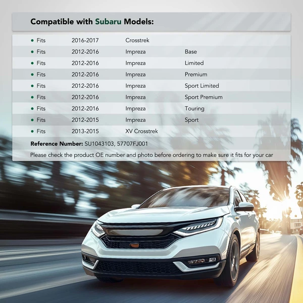 Front Passenger Plastic Outer Bumper Cover Bracket for Subaru Impreza XV Crosstrek