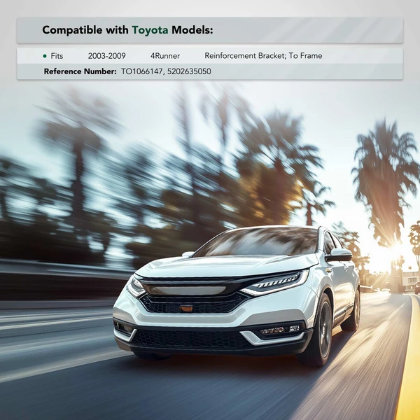 Front Driver Steel Bumper Mounting Arm for Toyota 4Runner 2003-2009 Sport Utility