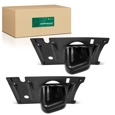 2 Pcs Front Driver & Passenger Steel Bumper Brackets