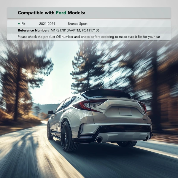 Rear Passenger Plastic Bumper Face Bar End for Ford Bronco Sport 2021-2024