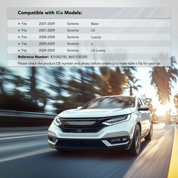 Front Driver Black Steel Bumper Bracket for Kia Sorento 2007-2009