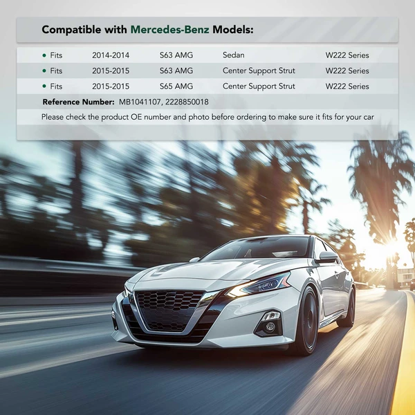 Front Bumper Cover Support for Mercedes-Benz W222 S63 AMG 2014-2015 S65 AMG 2015