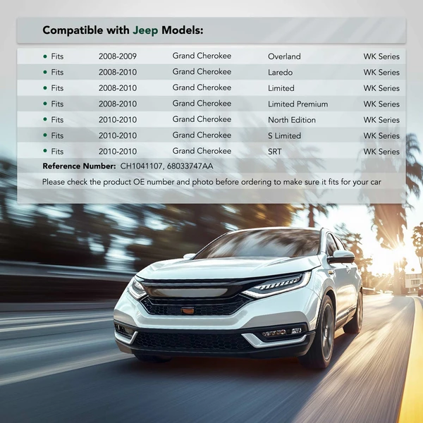 Front Lower Plastic Blue Bumper Bracket for 2008-2010 Jeep Grand Cherokee