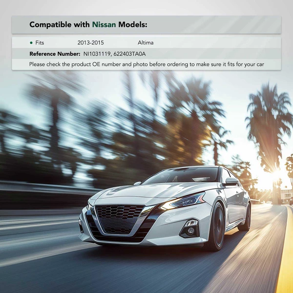 Front Upper Steel Bumper Cover Retainer for Nissan Altima 2013-2015