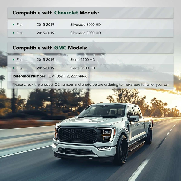 Front Driver Bumper Bracket for 2015-2019 GMC Sierra 3500 HD