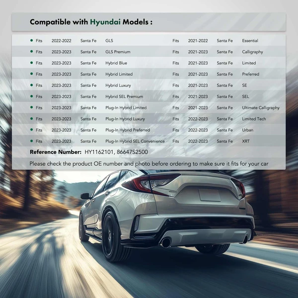 Rear Driver High Strength Steel Bumper Bracket for Hyundai Santa Fe 2021-2023