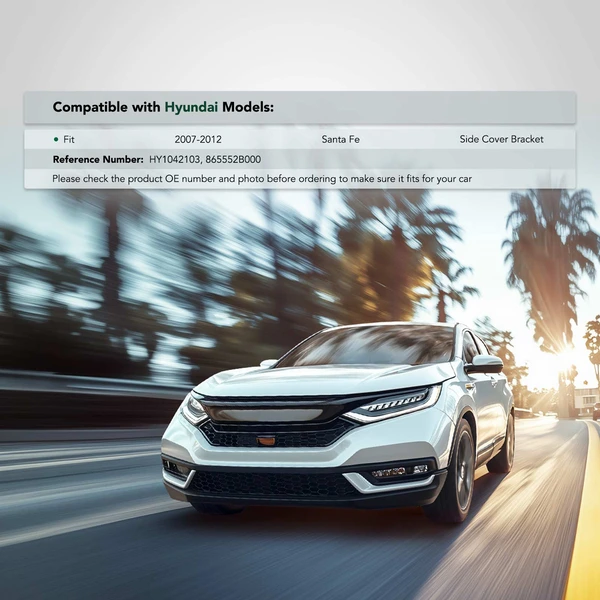 Front Driver Steel Bumper Cover Support for Hyundai Santa Fe 2007-2012