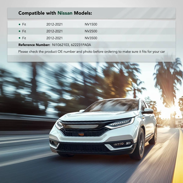 Front Driver Steel Bumper Bracket for 2012-2021 Nissan NV1500