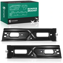 2 Pcs Front Driver & Passenger Steel Bumper Brackets