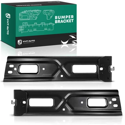 2 Pcs Front Driver & Passenger Steel Bumper Brackets