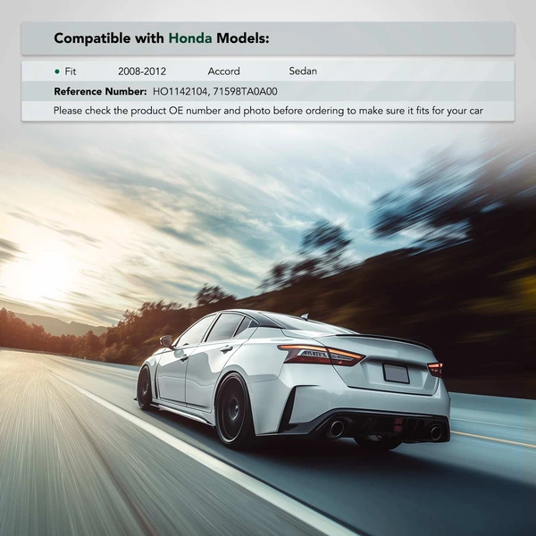 Rear Driver Plastic Bumper Cover Support for 2008-2012 Honda Accord