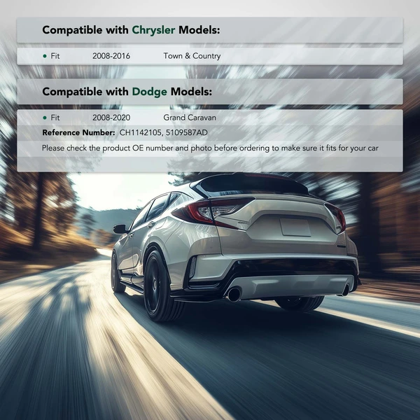 Rear Driver Steel Bumper Cover Support for Dodge Grand Caravan Chrysler