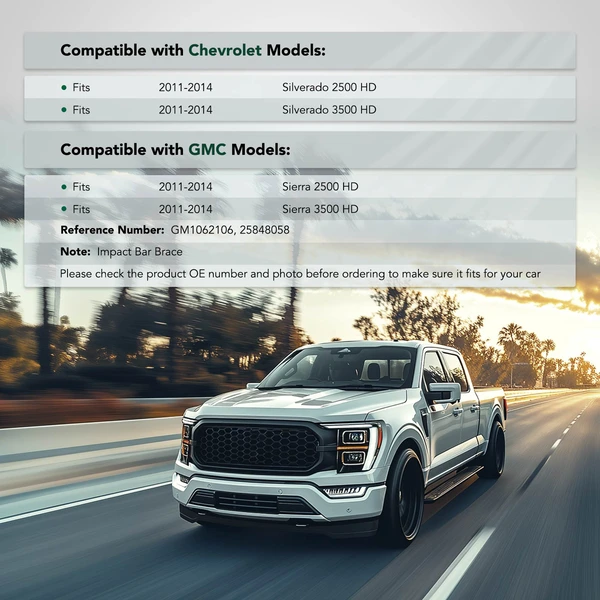 Front Driver Bumper Bracket for Chevy Silverado 2500 HD 3500 HD 2011-2014 GMC Sierra