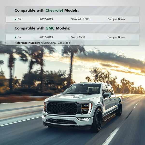 Front Driver Steel Bumper Bracket for 2007-2013 Chevrolet Silverado 1500