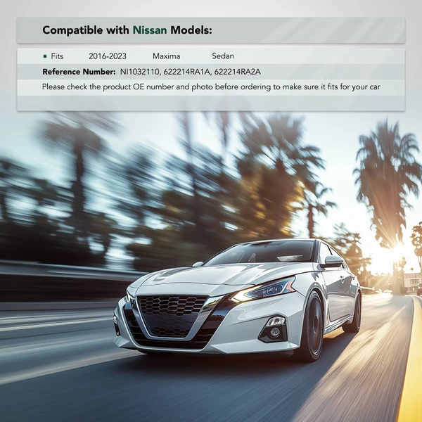 Front Driver Plastic Bumper Cover Retainer for Nissan Maxima 2016-2023