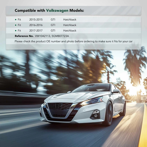 Front Driver Plastic Bumper Cover Support for Volkswagen GTI 2015-2017