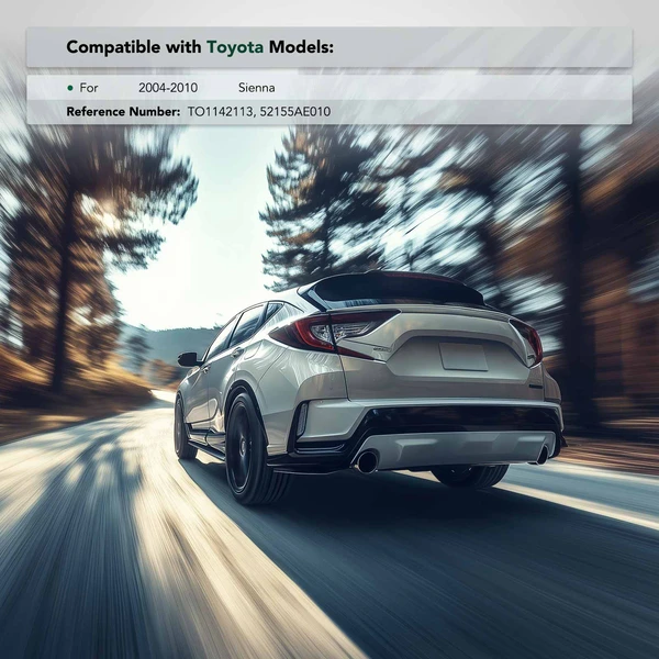 Rear Driver or Passenger Plastic Bumper Bracket Support for Toyota Sienna 2004-2010