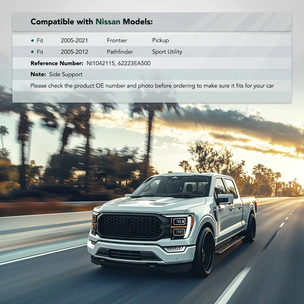 Front Driver Plastic & Steel Bumper Bracket for Nissan Frontier 2005-2021 Pathfinder