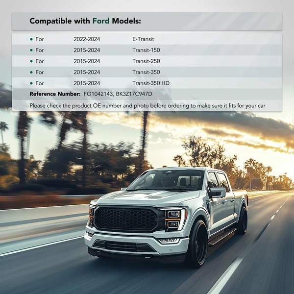 Front Driver Upper Plastic Bumper Bracket for Ford Transit-150 Transit-250