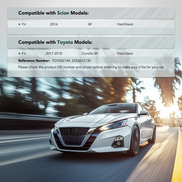 Front Driver ABS Plastic Bumper Cover Retainer for Scion iM 2016 Toyota Corolla iM